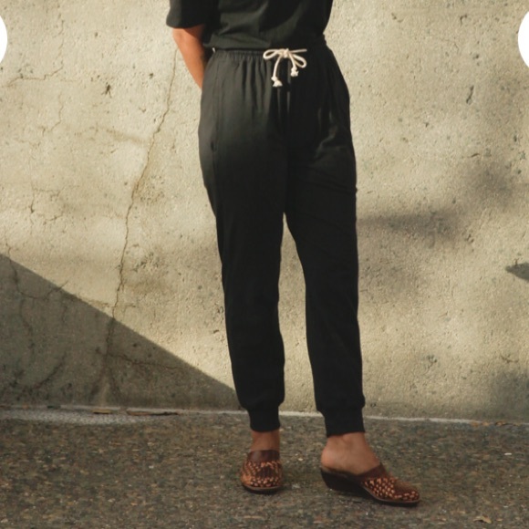 Harvest & Mill Pants - Harvest & Mill Organic Jogger Pants, 100% cotton, black, size large